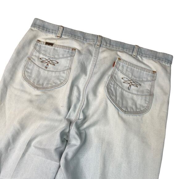 Levi’s VTG 70s High Rise Slim Straight Jeans Orange Tab FLAW Light Wash 12/14 - Picture 5 of 10